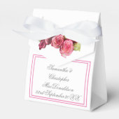 ピンク縁どのフローラ結婚の フェイバーボックス (正面サイド)