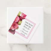 ピンク縁どの感謝していローズ結婚 フェイバータグ (インサイチュ)