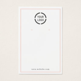 ピンク縁どカスタムのロゴの白いイヤリングディスプレイ