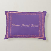 ピンク縁どグリッターモノグラム | アクセントクッション (裏面)