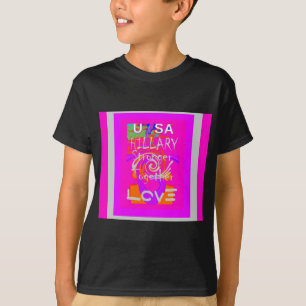 ピンク縁どヒリラインスピレーションアートプリント Tシャツ