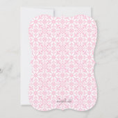 ピンク縁ど宗教招待状 招待状 (裏面)