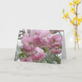 ピンク縁を付けられた花 カード (黄色い花)