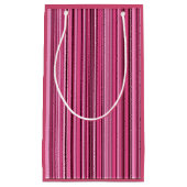 ピンク縦ストライプ抱き枕 スモールペーパーバッグ (正面)