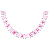 ピンク繊維 バンティングフラッグ (全)