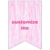 ピンク繊維 バンティングフラッグ (第1の旗)