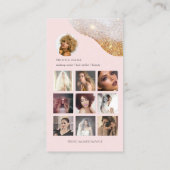 ピンク美しいエステティシャンソーシャルメディア事業 コーリングカード (裏面)