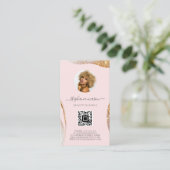 ピンク美しいエステティシャンソーシャルメディア事業 コーリングカード (スタンド正面)