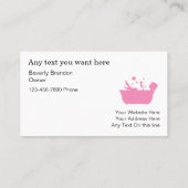 ピンク美しいスパ名刺 名刺 (裏面)