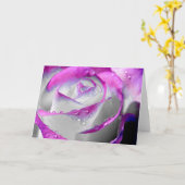 ピンク美しいバラ カード (黄色い花)