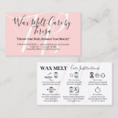 ピンク美しいワックスメルト気に指示 名刺 (正面/裏面)