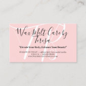 ピンク美しいワックスメルト気に指示 名刺 (正面)