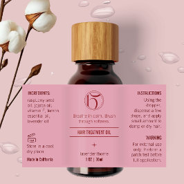 ピンク美しい1 OZ/30mlボトル防水ラベル ラベル