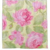 ピンク美しい シャワーカーテン (正面)