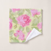 ピンク美しい バスタオルセット (ウォッシュタオル)