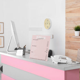 ピンク美学サロンサービス価格リスト 台座サイン