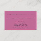 ピンク美容師サロンアポイントメント名刺 予約カード (裏面)