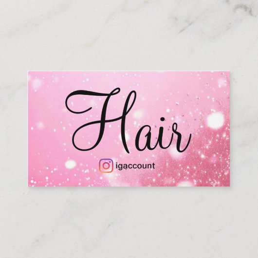 ピンク美容師ヘアサロン 名刺 (裏面)