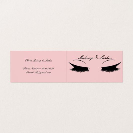 ピンク美容師名刺 名刺 (外部フラット)
