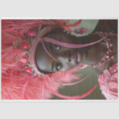 ピンク羽のクラウングラマーのデコページ 薄葉紙 (正面)