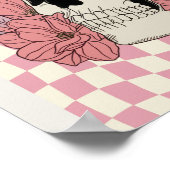 ピンク考えウォールアートトレンディーポスター、スカルポスター ポスター (角)