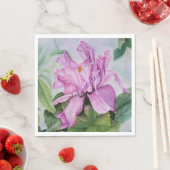 ピンク考えオキラン誕生日パーティモノグラム スタンダードランチョンナプキン (インサイチュ)