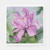 ピンク考えオキラン誕生日パーティモノグラム スタンダードランチョンナプキン (正面)