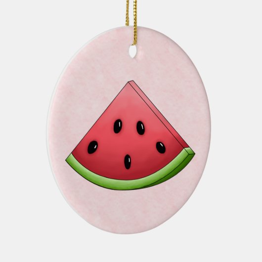 ピンク背景スイカオーナメント セラミックオーナメント (右)