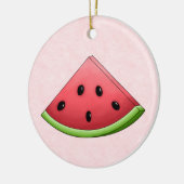 ピンク背景スイカオーナメント セラミックオーナメント (左)