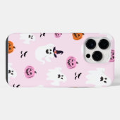 ピンク背景ハロウィン iPhoneケース (裏面横)