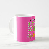 ピンク背景妊娠Girl Mug コーヒーマグカップ (正面左)