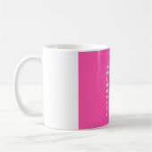 ピンク背景妊娠Girl Mug コーヒーマグカップ (左)