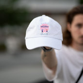 ピンク脳イラストレーション人工知能 キャップ