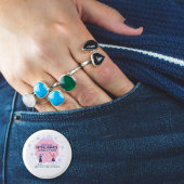 ピンク脳イラストレーション人工知能 缶バッジ