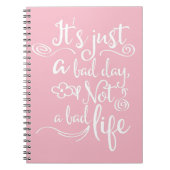 ピンク自信、ハピネスアティチュードライフ引用文 ノートブック (正面)
