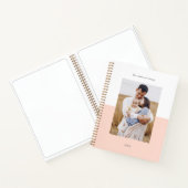 ピンク自分の3つのフォトギャラリーを追加 ノートブック (内部)