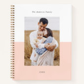 ピンク自分の3つのフォトギャラリーを追加 ノートブック (正面)