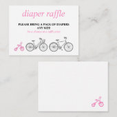 ピンク自転車おむつラッフル エンクロージャーカード (正面/裏面)
