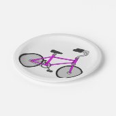 ピンク自転車の輸送紙プレート ペーパープレート (アングル)