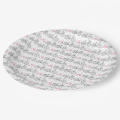 ピンク自転車 ペーパープレート (アングル)