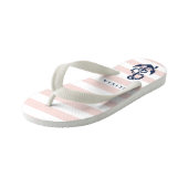 ピンク航海のいかりガールズビーチサンダル キッズビーチサンダル (アングル)