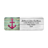 ピンク航海のいかりセーリング海スウィートマリタイム ラベル (正面)