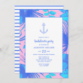 ピンク航海のとブルーのバチェロレッテ 招待状 (正面/裏面)