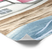 ピンク航海のの赤ちゃんシャワー ポスター (角)