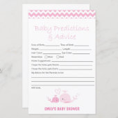 ピンク航海のクジラ赤ちゃんシャワーゲーム印刷 (正面/裏面)