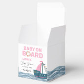 ピンク航海のベビーオンボードベビーシャワー フェイバーボックス (オープン)