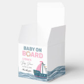 ピンク航海のベビーオンボードベビーシャワー フェイバーボックス (オープン)