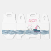 ピンク航海のベビーオンボードベビーシャワー フェイバーボックス (見開き)