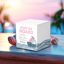 ピンク航海のベビーオンボードベビーシャワー フェイバーボックス