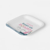 ピンク航海のベビーオンボードベビーシャワー ペーパープレート (傾斜あり)